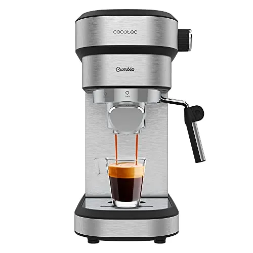 Cecotec Espressomaschine Cafelizzia 790 Steel Duo - 1350 W, 20 Bar Druck, Thermoblock für perfekten Kaffee und schwenkbares Dampfrohr für idealen Milchschaum