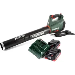 Metabo LB 18 LTX BL Akku Laubbläser 18 V - Laubgeräte mit kraftvollem Akkuantrieb, inklusive 2x 4,0 Ah Akkus und Ladegerät für maximale Flexibilität im Garten.