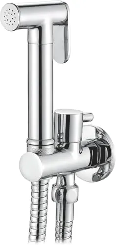 Ibergrif Bidet Handbrause für WC, Einhebelmischer mit Kaltwasser, WC-Dusche Set mit Schlauch und Halterung, Chrom Finish, Bidet WC Armatur, M22015R