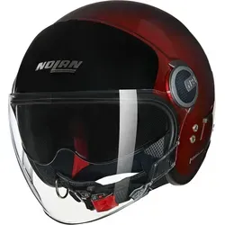 Nolan N21 Visor 06 Jethelm schwarz-rot, Größe XS - Leichter und stylischer Jethelm mit hochwertigem Polycarbonat-Material für optimalen Tragekomfort. Ideal für Männer, die Wert auf Sicherheit und Design legen.
