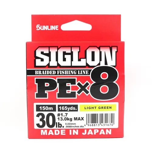 Sunline P.E Linie X8 Siglon 150M P.E 1.7 30LB Lime Green (1670)