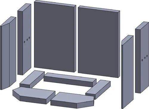 Feuerraumauskleidung 11-teilig für Eurotherm Kamine - Komplettset Feuerraumauskleidung 11-teilig für Eurotherm Kamine, hergestellt aus hochwertigem Vermiculite. Ideal für die sichere Nutzung und individuelle Anpassung Ihres Kaminofens.