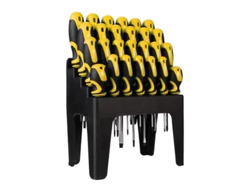 Toolland Schraubendreher-Set mit Halterung - 26-teilig - Praktisches 26-teiliges Schraubendreher-Set mit magnetischen Bits und Anti-Rutsch-Griff, ideal für Heimwerker und Profis.