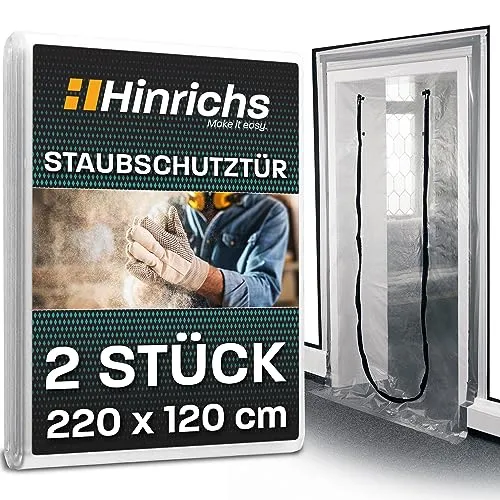 Hinrichs 2x Staubschutztür mit Reißverschluss