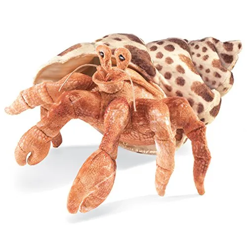Folkmanis Puppets Hermit Crab 2867 Handpuppe - Exotische Handpuppe von Folkmanis, ideal für kreatives Spiel und Theateraufführungen.