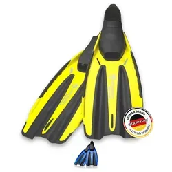 AQUAZON Flosse ADVENTURE PRO Schnorchelflossen, Taucherflossen für Erwachsene gelb 42/43