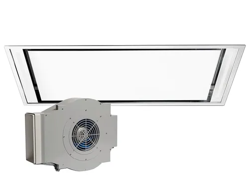 Falmec Set Stella Deckenhaube 90 cm Schwarz mit flachem Motor