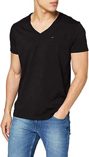 Tommy Jeans Tjm Original Jersey V Neck Tee - Kurzarm T-Shirt für Herren - T-Shirts für Herren, aus 100% Baumwolle für optimalen Komfort und lässigen Look, ideal für Lounge und Alltag.