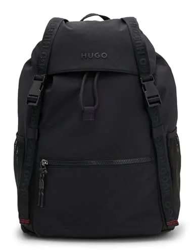 Hugo Marsel Rucksack schwarz 50547294-001 - Hochwertiger Rucksack aus recyceltem Polyamid, ideal für den täglichen Gebrauch und umweltbewusste Modebewusste.