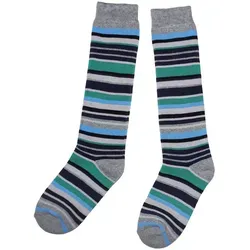 WERI SPEZIALS Strumpfhersteller GmbH Kniestrümpfe Kinder Plüsch Kniestrümpfe für Jungs >>Ringel<< weiche Baumwolle grau 39-42