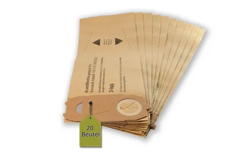 eVendix Staubsaugerbeutel passend für Vorwerk Kobold VK 118, 119, 120, 121, 122, passend für Vorwerk, 20 St., Vorwerk Kobold VK 118, 119, 120, 121, 122