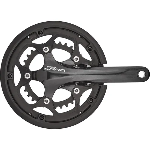SHIMANO Fahrrad Garnitur 2092853330, Schwarz, 175mm - Kurbel & -garnituren, 2-teilige FCR3000 mit Festachse für optimale Leistung und Langlebigkeit beim Fahren.