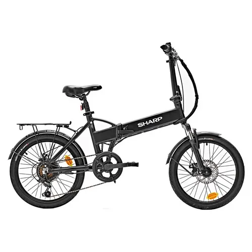 Sharp E-Bike FD03EB - Faltbares Elektrofahrrad - E-Bikes: Kompaktes, 20-Zoll E-Bike mit 250W Motor, klappbar und ideal für urbane Mobilität oder Camping. Reichweite bis 40 km, bequem aufladbarer Akku und modernes LED-Display.