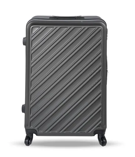 Hartschalenkoffer Reisekoffer mit Rollen Koffer & Trolleys mit Zahlenschloss Teleskopgriff Grau 45x27x65 cm