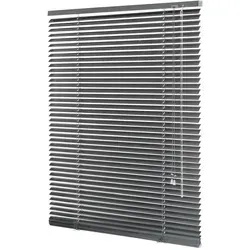 ventanara Jalousie Alujalousie ohne Bohren Jalousie Klemmfix Jalousette inkl. Klemmträger grau 120 cm x 130 cm
