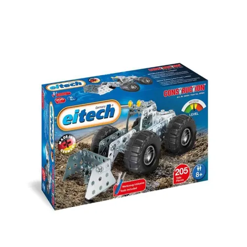 Eitech Radlader - Konstruktionsspielzeug - Konstruktionsspielzeug für Kinder ab 6 Jahren, aus robustem Metall gefertigt, fördert Kreativität und Motorik.