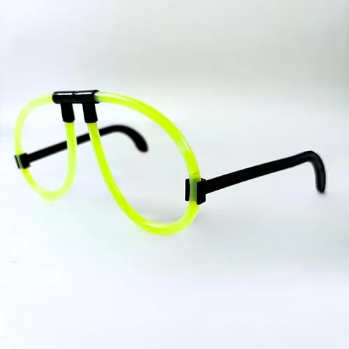 KNIXS 5er Set Knicklicht Brillen in Grün leuchtend (einzeln verpackt) für Party, Disko, Karneval oder Fasching, Festival, Junggesellenabschied oder Geburtstag