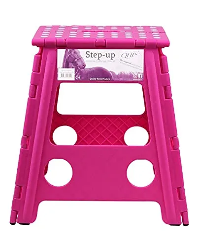 Stallhocker Schemel Hocker Klapptritt Trittschemel Klapphocker Anti-Rutsch-Fläche faltbar ARBO-INOX® (Fuchsia)