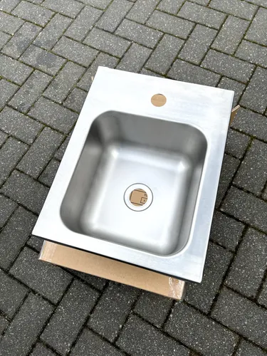 WAS Germany Handwaschbecken Waschbecken Edelstahl Wandmontage Becken 32,5x42 cm