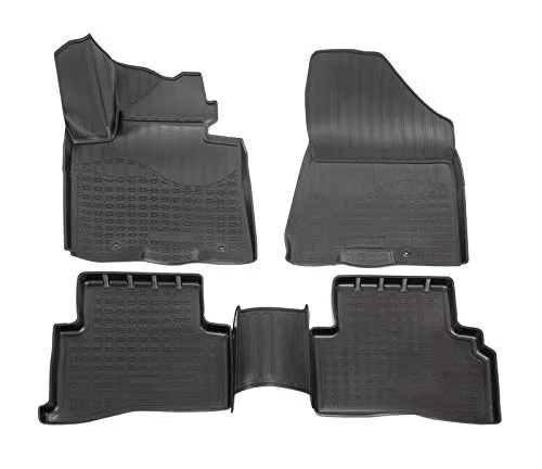 J&J AUTOMOTIVE | 3D Gummimatten Auto Matten Fussmatten Kompatibel mit Sportage QL, QLE 2016-2021, Rand cca 4cm, Allwetter, 4Tlg, Premium Qualität