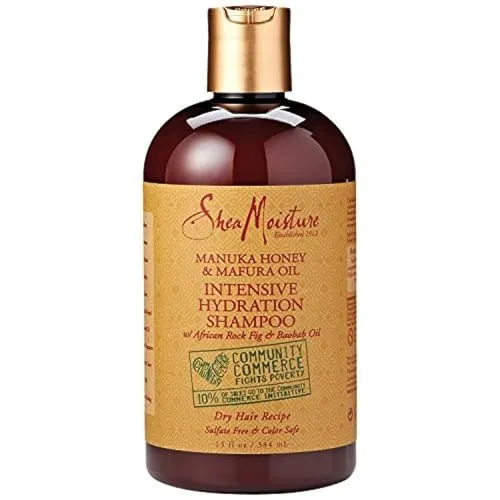Shea Moisture Manuka Honey & Mafura Intense Hydration Shampoo 13oz - Shampoo für intensive Feuchtigkeit und Glanz, angereichert mit Manuka-Honig und Mafura-Öl – ideal für trockenes Haar.