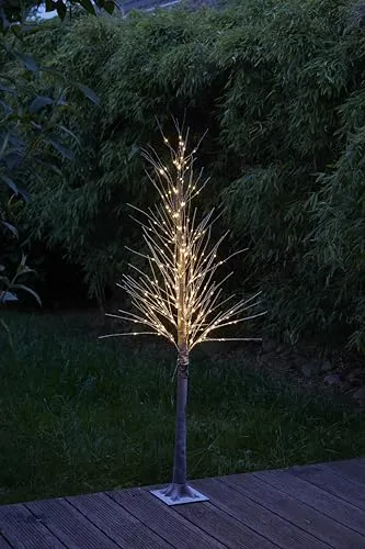 Northpoint Festlicher LED Baum 150 cm - Weihnachtlicher Zierschmuck mit 240 neutralweißen LEDs für eine festliche Atmosphäre und praktischer Timer-Funktion für bequeme Nutzung.
