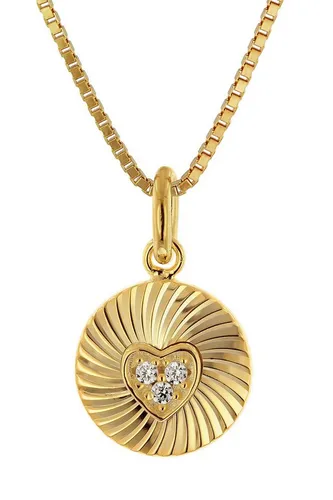 trendor Kette mit Anhänger mit Anhänger 925 Silber Vergoldet