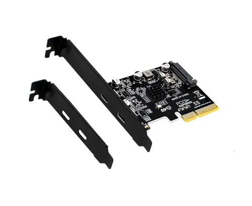 PCIe 3.0 zu USB 3.1 Gen2 Erweiterungskarte Dual-Port USB Typ-C 10Gbps ASM3142