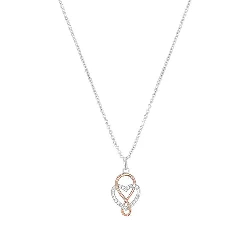 Tom Tailor Damenkette mit Herz-Anhänger, Sterling Silber 925, Zirkonia - Elegante Damenkette aus hochwertigem Sterling Silber 925 mit funkelndem Herz-Anhänger und Zirkonia-Steinen. Verstellbare Länge von 42+3 cm, ideal für jeden Anlass. Ein perfektes Geschenk für modebewusste Frauen!