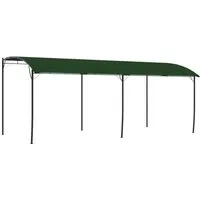 vidaXL Pavillon 6 x 3 x 2,55 m Grün aus Stoff und Aluminium - Stylischer Pavillon für den Garten, ideal für entspannte Stunden im Freien. Robuster Rahmen und schützendes Dach sorgen für Langlebigkeit und Komfort. Einfache Montage und vielseitig einsetzbar für verschiedene Anlässe.