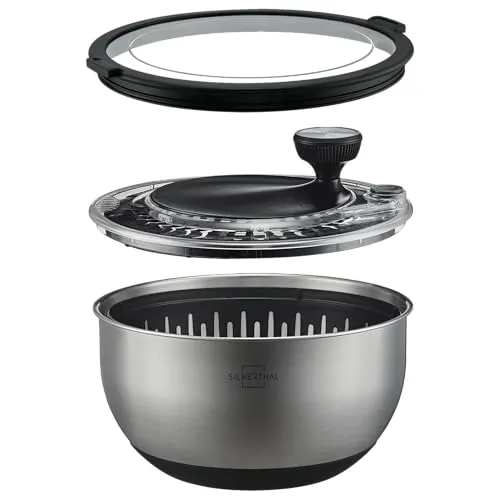 SILBERTHAL Salatschleuder Edelstahl 4,5l
