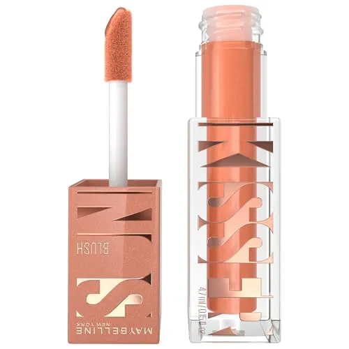 Maybelline New York, SUNKISSER, Multi-Purpose Illuminating Liquid Blush, Blush, Highlighter and Bronzer, Healthy Glow, Tanned Complexion, Glowy Makeup, Shade: Downtown Rush - 4.7 ml