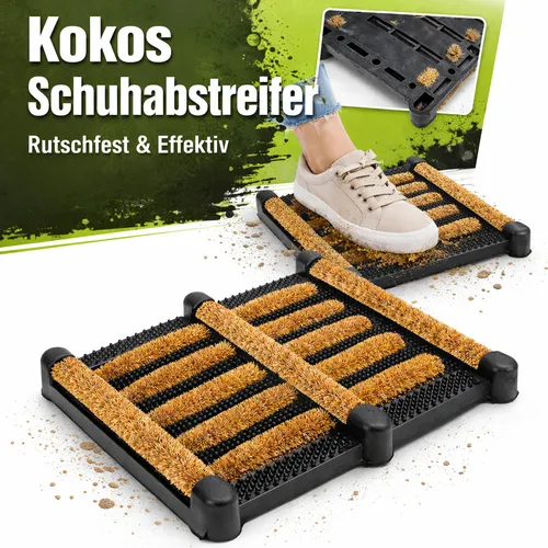 Kokos Schuhabstreifer Schuhputzer Abtreter Fußmatte Abstreifer Indoor/Outdoor