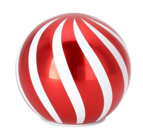 mucHome LED Kugelleuchte Deko Kugel LED Licht rot/weiß Weihnachtskugel 10cm, mit 8 LEDs