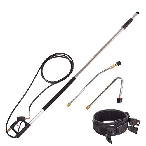 TC TECHNIC Teleskoplanze Teleskopstange Teleskopstiel Teleskop Lanze Arm Teleskopstrahlrohr kompatibel mit Kärcher M22 Hochdrucklanze mit Gürtel Robuste und Langlebige Lanze bis 5,5m