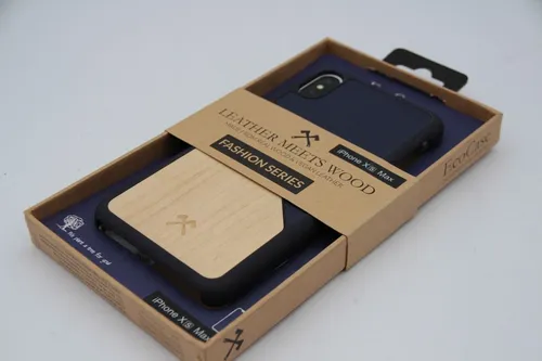 Produktbild Eco Case Split Case Leather meets Wood iPhone Xs Max Hülle - [NEU]⚡ inkl. MwSt.