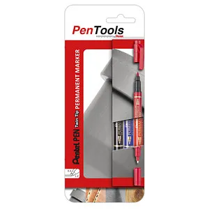 Pentel PenTool N75W-PRO3ABCEU Permanentmarker farbsortiert 0,3 - 1,2 mm, 3 St.