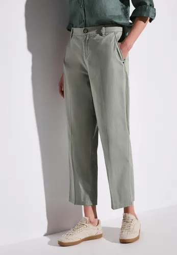 STREET ONE Chinohose mit geradem Bein in Pastel Green, Größe 42 - Stoffhosen mit atmungsaktivem und elastischem Material, ideal für lässige Outfits und komfortable Bewegungen.