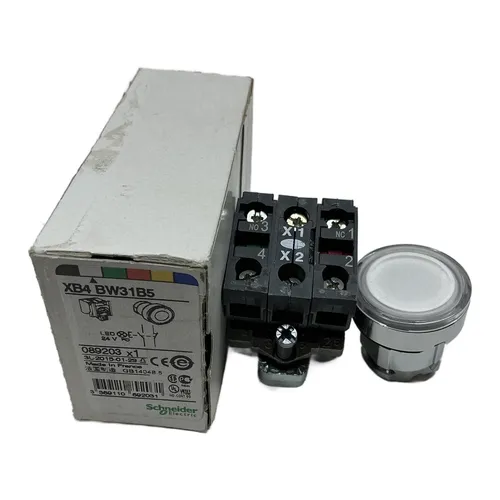 SCHNEIDER Schalter Schneider Electric XB4BW31B5 - Drucktaster Betätiger, weiß, kompakte Maße für einfache Elektroinstallation