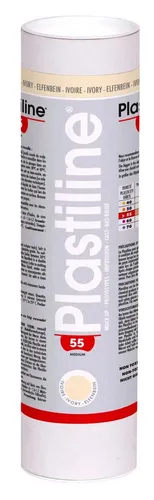 Plastiline Knete 1 kg - Elfenbein 1155T, Härtegrad 55 (medium) - Knete für präzises Modellieren, behält Volumen und Stabilität, ideal für Künstler und Hobbybastler.