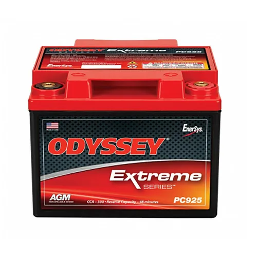 Odyssey PC925 12V 28Ah AGM Motorrad Batterie - AGM Autobatterie mit extrem hoher Zyklenfestigkeit, ideal für Motorräder und Solar-Anwendungen. Wartungsfrei und leistungsstark mit 330A Kaltstartstrom.
