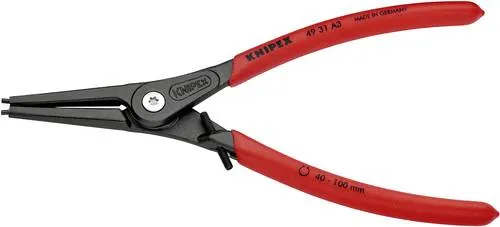 Knipex 49 31 A3 Seegeringzange - Seegeringzange für Innenringe 40-100mm, hoch belastbar mit bis zu 10-fach höherer Standzeit, ideal für Serienfertigung und sicheres Arbeiten dank Überdehnungsschutz.