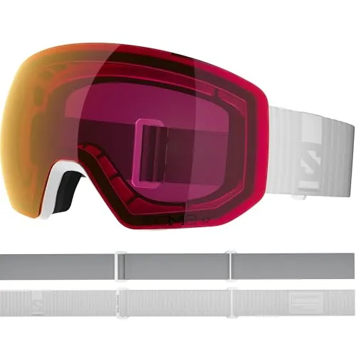 Salomon RADIUM PRO S SIGMA Goggles - Skibrillen für Kinder mit Anti-Beschlag-Beschichtung, ideal für klare Sicht und Komfort beim Snowboarden und Trailrunning.