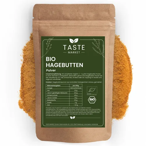 BIO Hagebuttenpulver | natürlich und unbehandelt 500 g