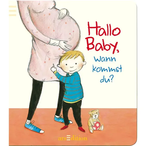 Hallo Baby, wann kommst du? - Kartonbuch für Kleinkinder - Kreatives Kartonbuch für Kleinkinder mit 18 Seiten, ideal zur Förderung der Sprachentwicklung und Interaktion. Perfekt für die ersten Leseerlebnisse!