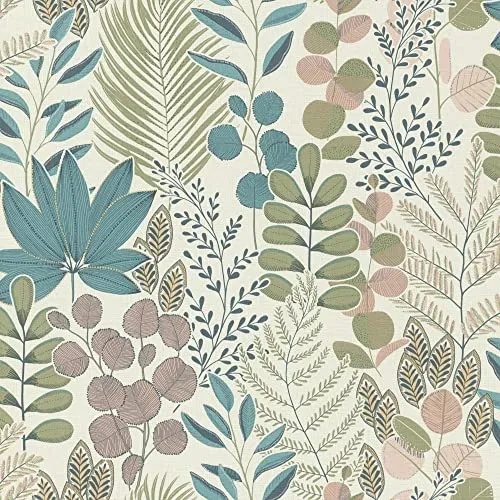 Rasch Vliestapete 465310 Botanical Dschungel - Salsa Grün - Tapeten & Tapezierzubehör, beeindruckendes Dschungel-Design für eine lebendige und frische Raumgestaltung.