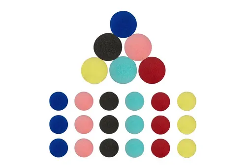 relaxdays Clown-Kostüm Bunte Clownsnase 24er Set