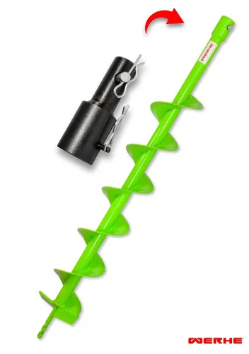 WERHE Erdbohrer für bohrmaschine mit Stihl adapter ⌀100 mm, 80cm länge