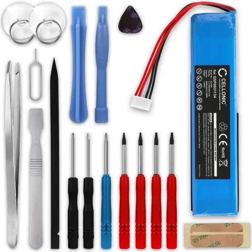 CELLONIC, Lautsprecherakku kompatibel mit JBL Xtreme 1 (5000mAh, 7.4V) + Werkzeug-Set Ersatzakku GSP0931134