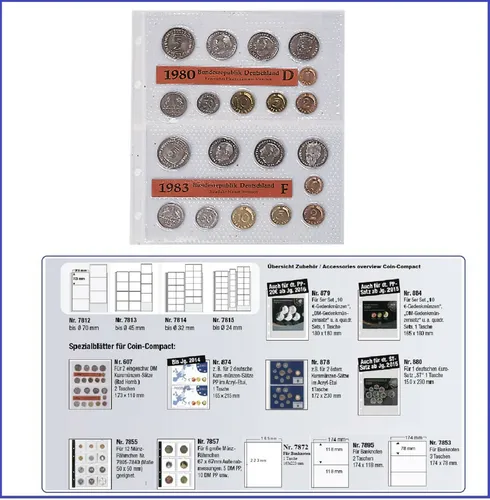 1-SAFE-607-Münzhüllen-Coin-Compact-2x-173x110mm-2-Blister-DM-Münzsätze